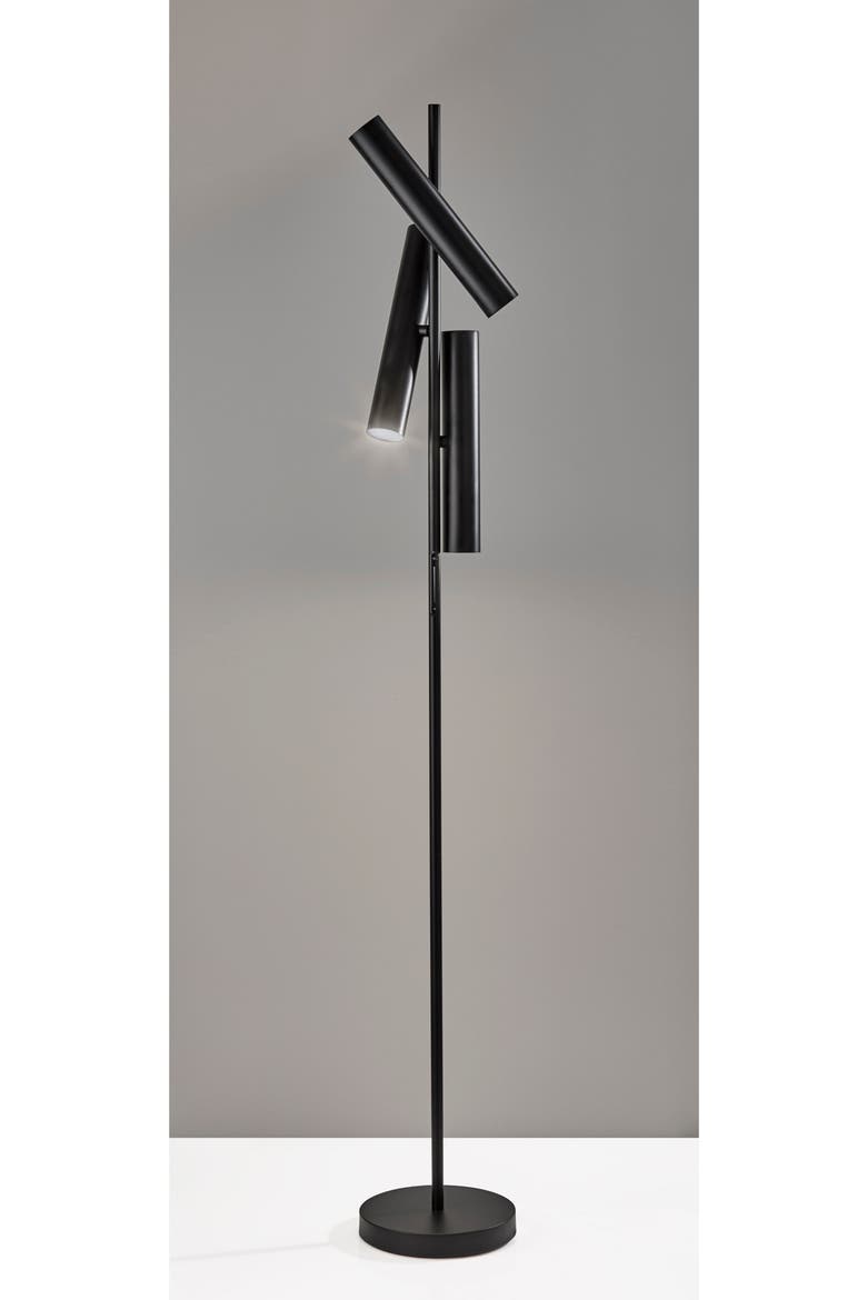 Greer LED Floor Lamp, Alternate, color, BLACK