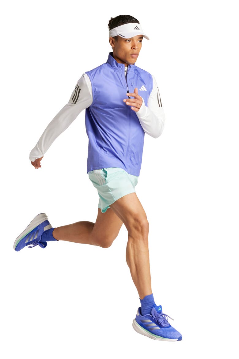 Own the Run AEROREADY Quarter-Zip Track Top, Alternate, color, WHITE/ WHITE
