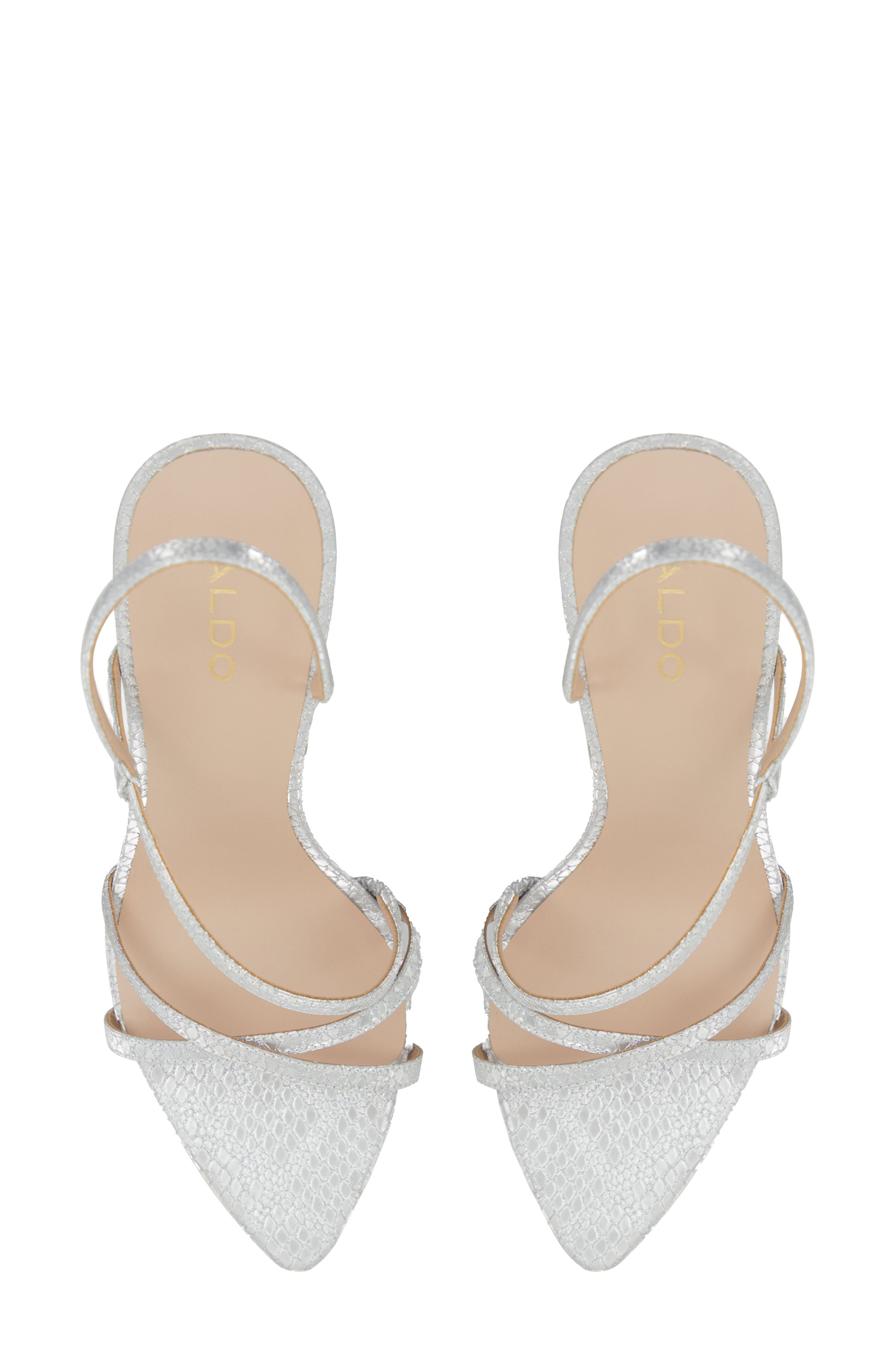ALDO Resurge Snake Embossed Strappy Sandal, Alternate, color, 