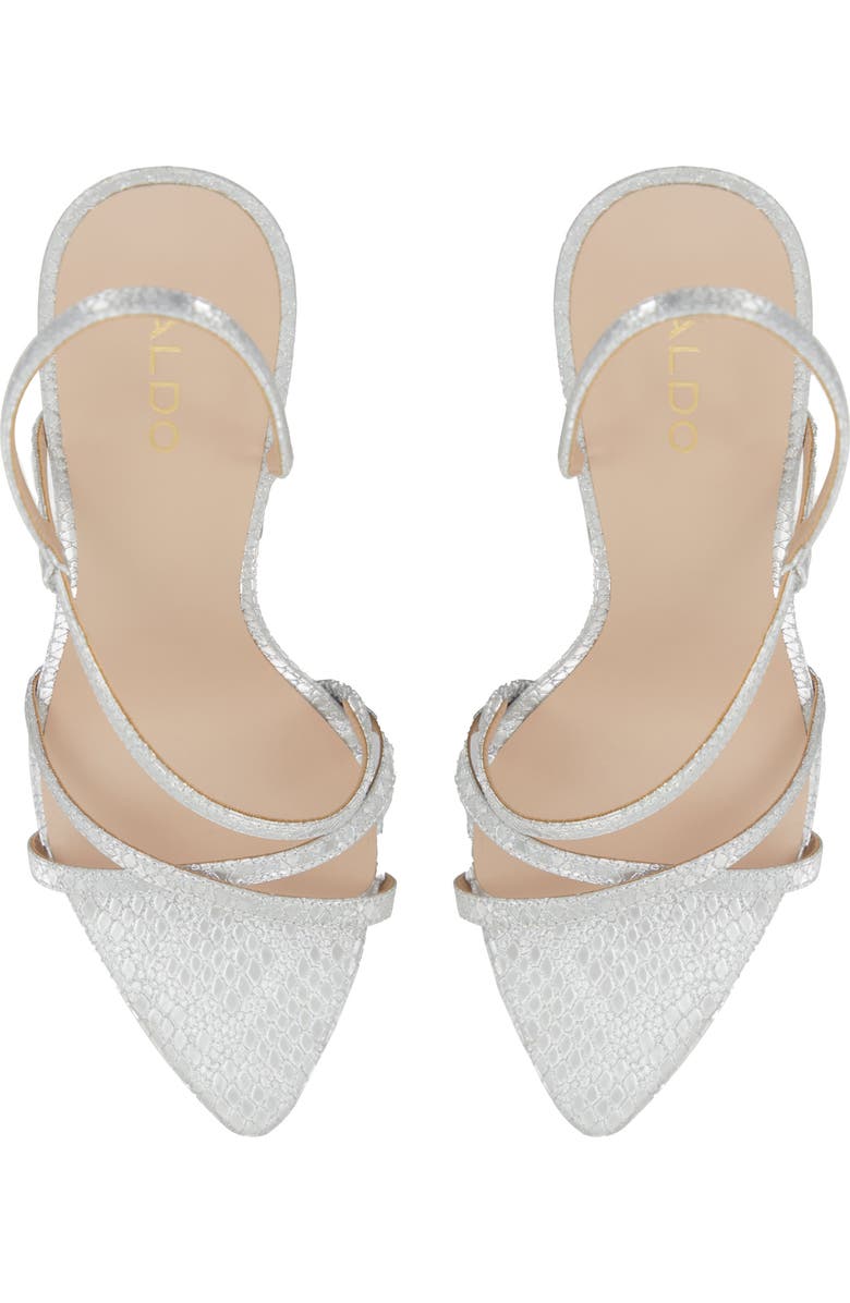 ALDO Resurge Snake Embossed Strappy Sandal, Alternate, color,