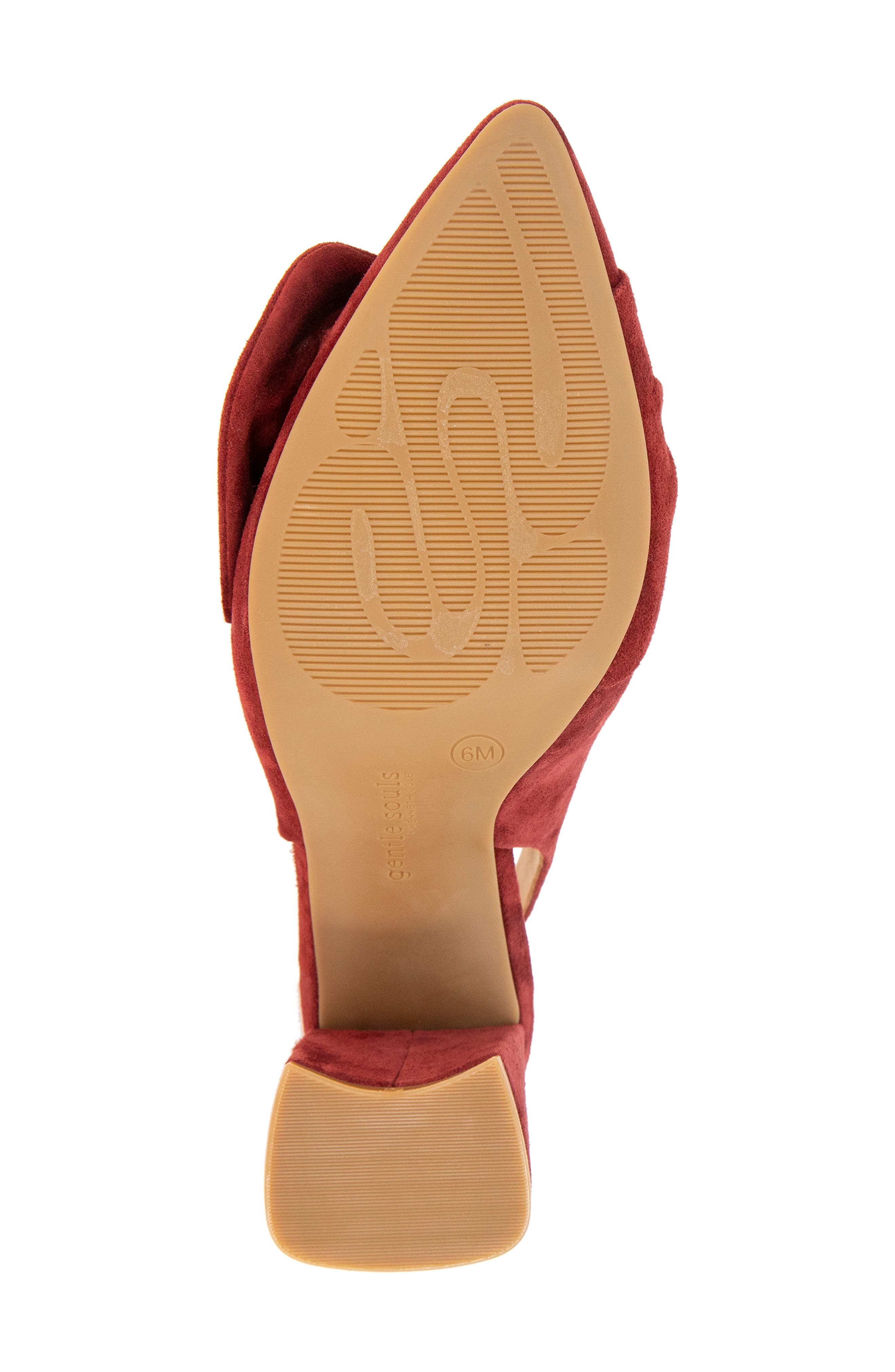 Gentle Souls Diana Slingback Pointed Toe Pump, Alternate, color, Burnt Red Suede