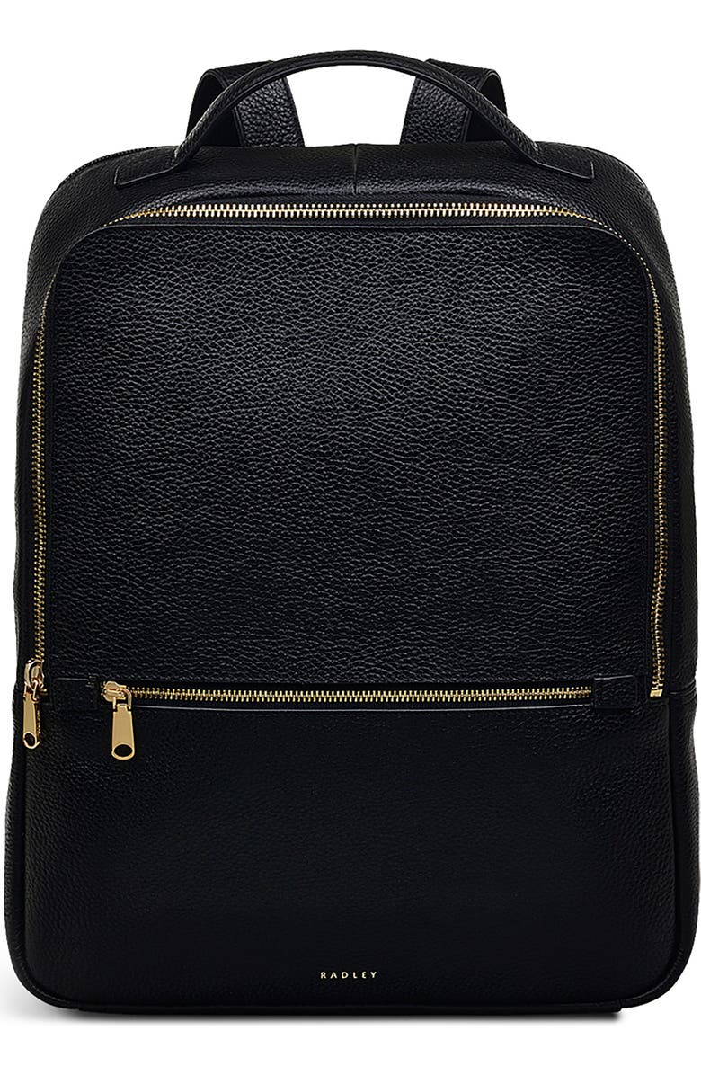 Radley Sunny Dene Leather Backpack, Main, color, Black