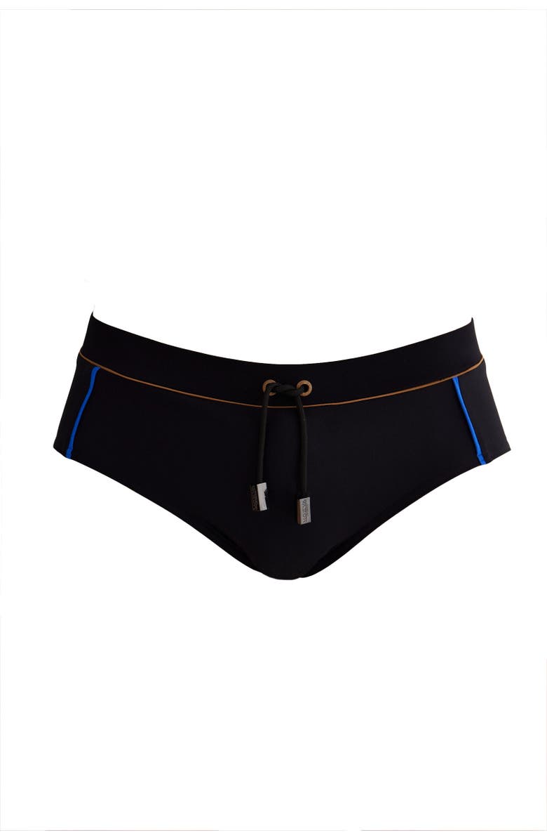 Moeva Ricardo - Men Slip Swimwear Brief, Alternate, color, Black
