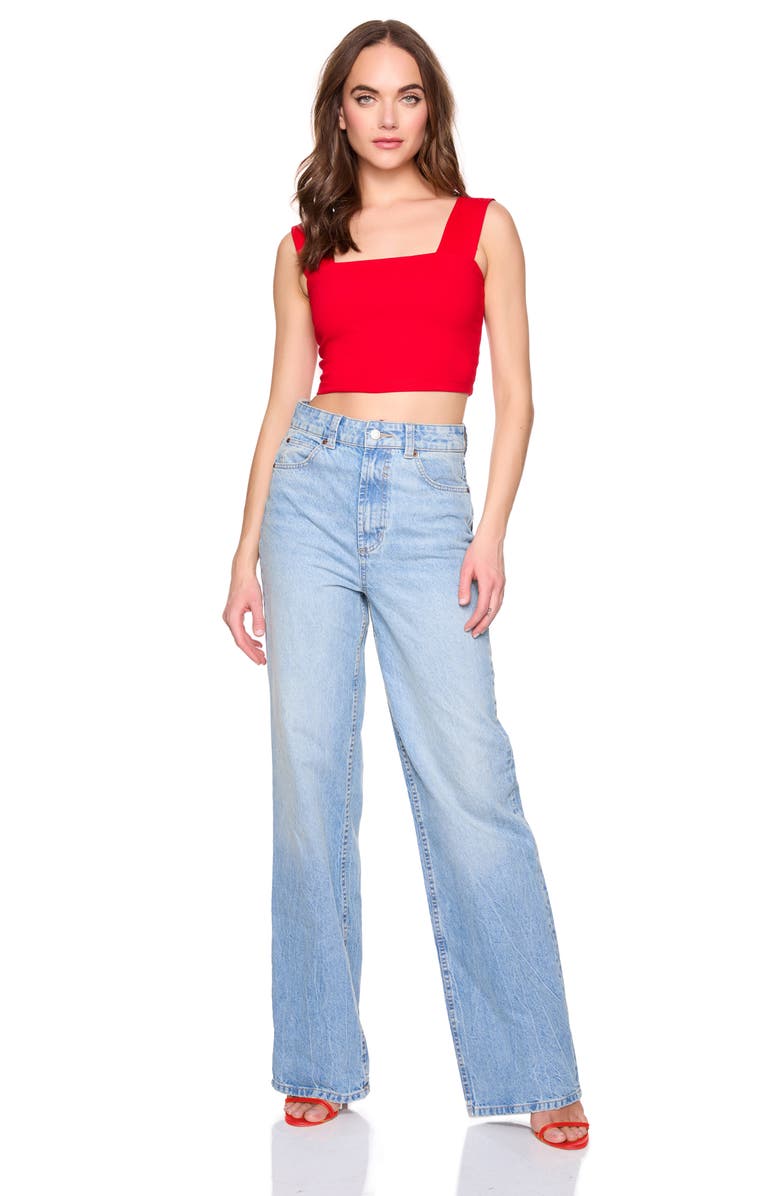 Susana Monaco Crop Tank, Alternate, color, Perfect Red