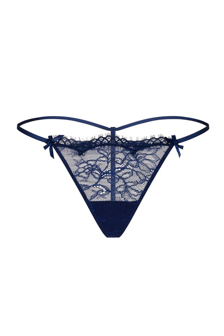 Karah G-String Panties, Alternate, color, Dark blue