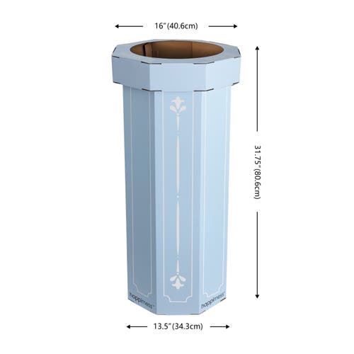Happimess Fleur 25-gallon Classic Disposable Corrugated Cardboard Event Trash Can And Recycling Bin In Brown