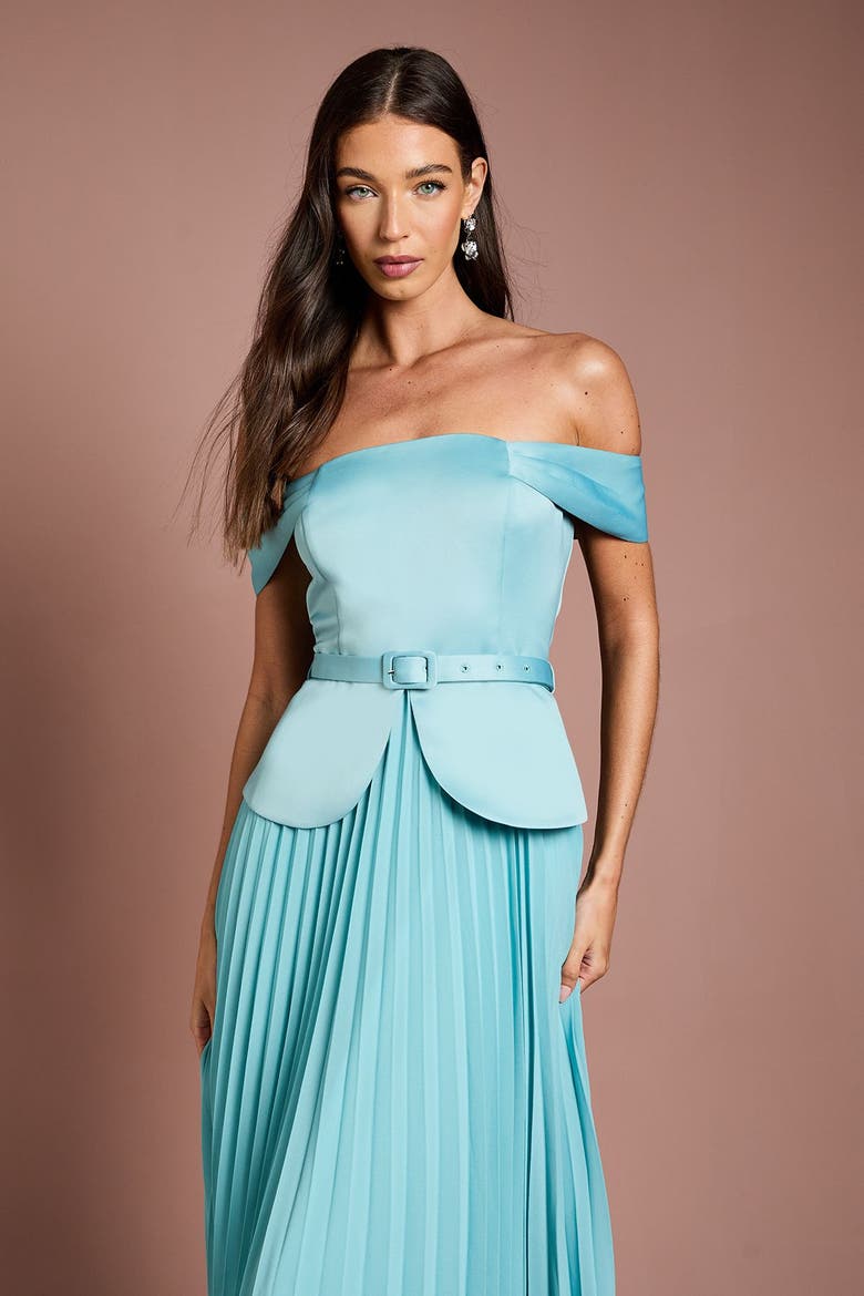 Bardot Fit & Flare Midi Dress, Alternate, color, Mint
