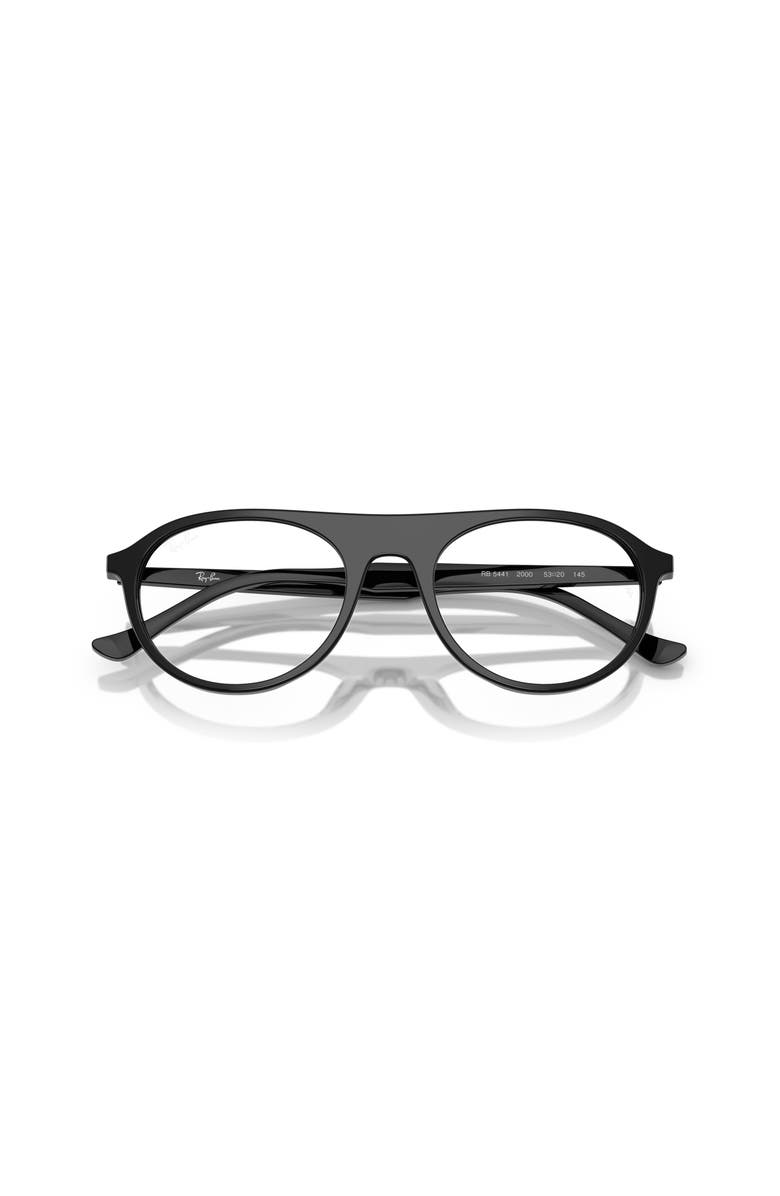 Ray-Ban 53mm Square optical glasses, Alternate, color, Black