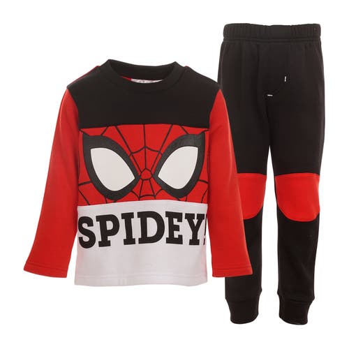 Marvel Fleece Sweatshirt & Pants Set In Red
