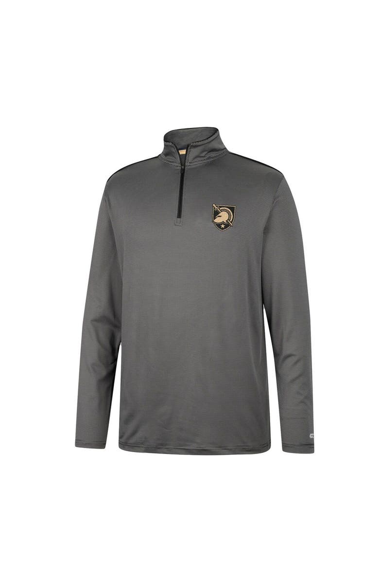 COLOSSEUM Men's Colosseum Charcoal Army Black Knights Logo Quarter-Zip Windshirt, Alternate, color, 