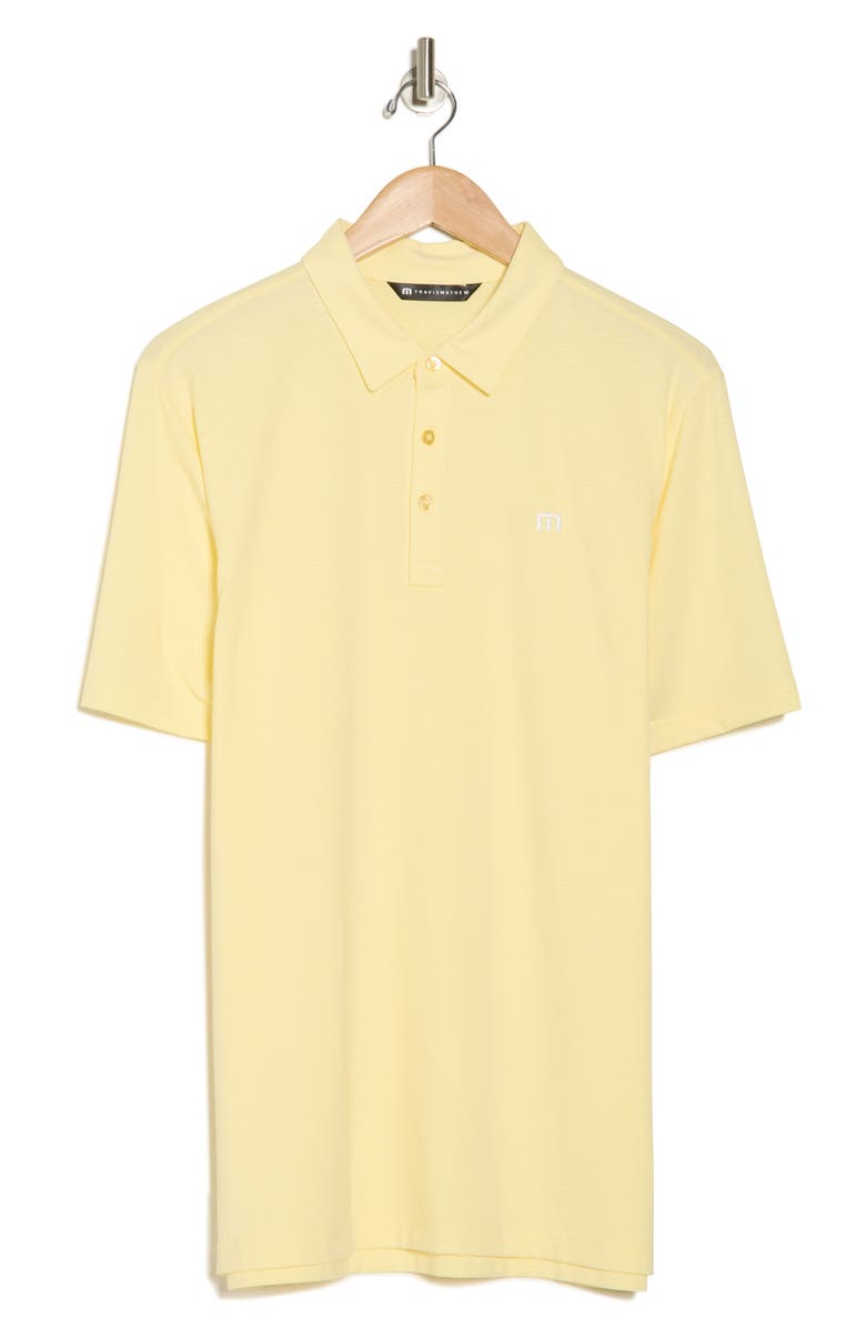 TravisMathew The Heater Solid Short Sleeve Performance Polo, Alternate, color, Heather Pale Banana
