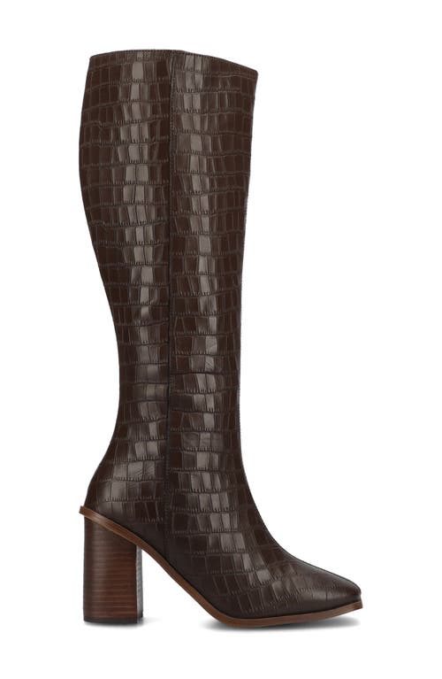 Journee Signature Tamori Leather Boot In Brown