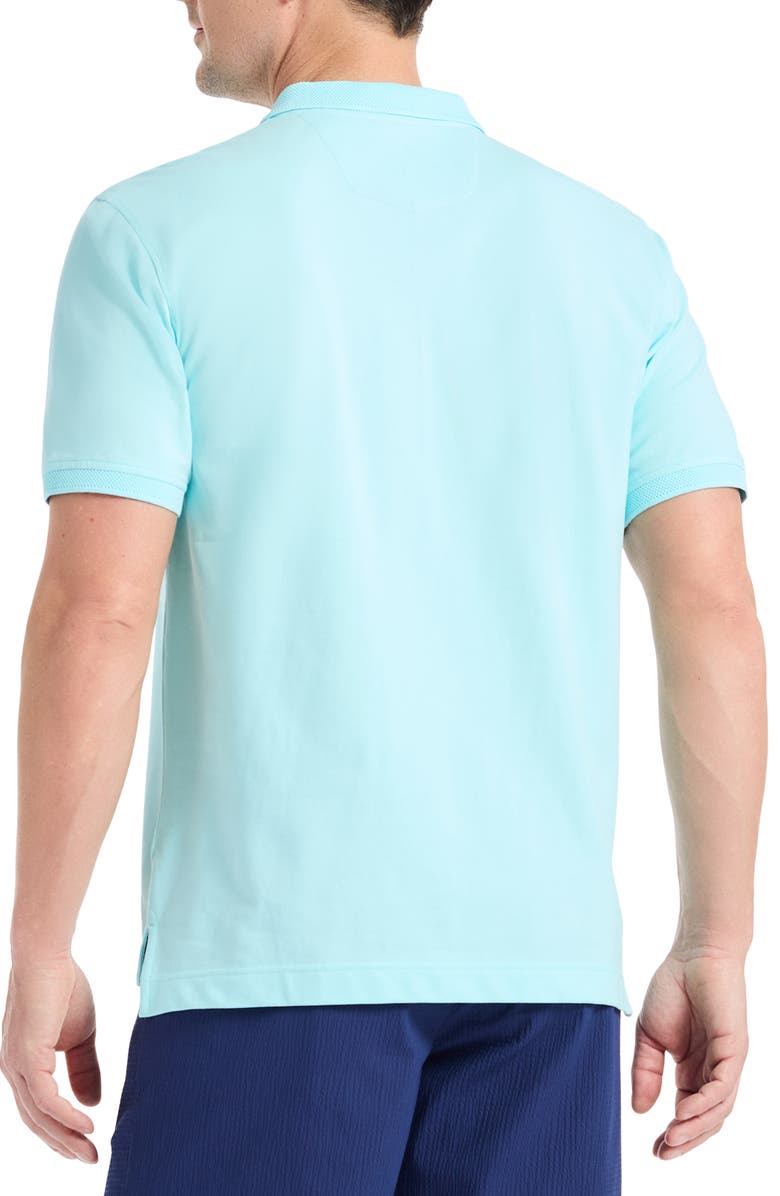 Robert Graham Monkey Business Embroidered Cotton Piqué Polo, Alternate, color, Mint