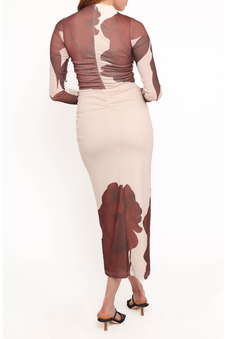 Sukin Print Long Sleeve Maxi Dress, Alternate, color, BROWN FLORAL
