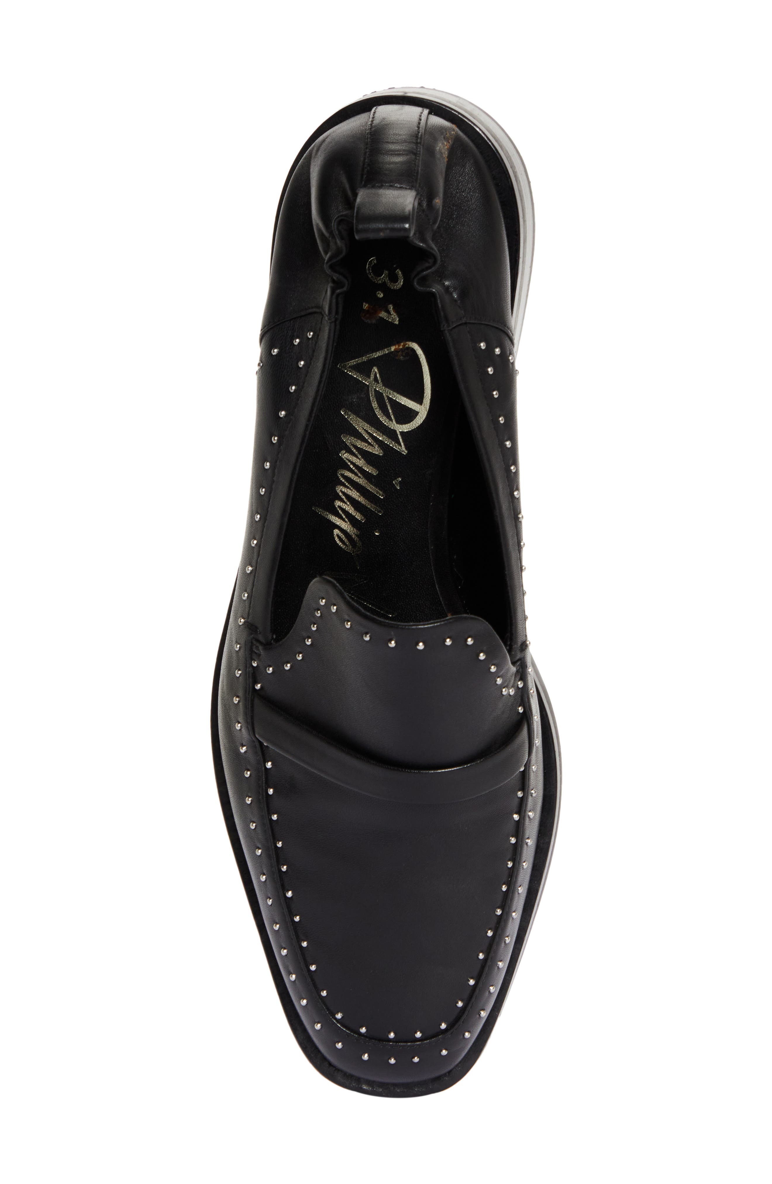3.1 Phillip Lim Alexa Stud Loafer, Alternate, color, Black
