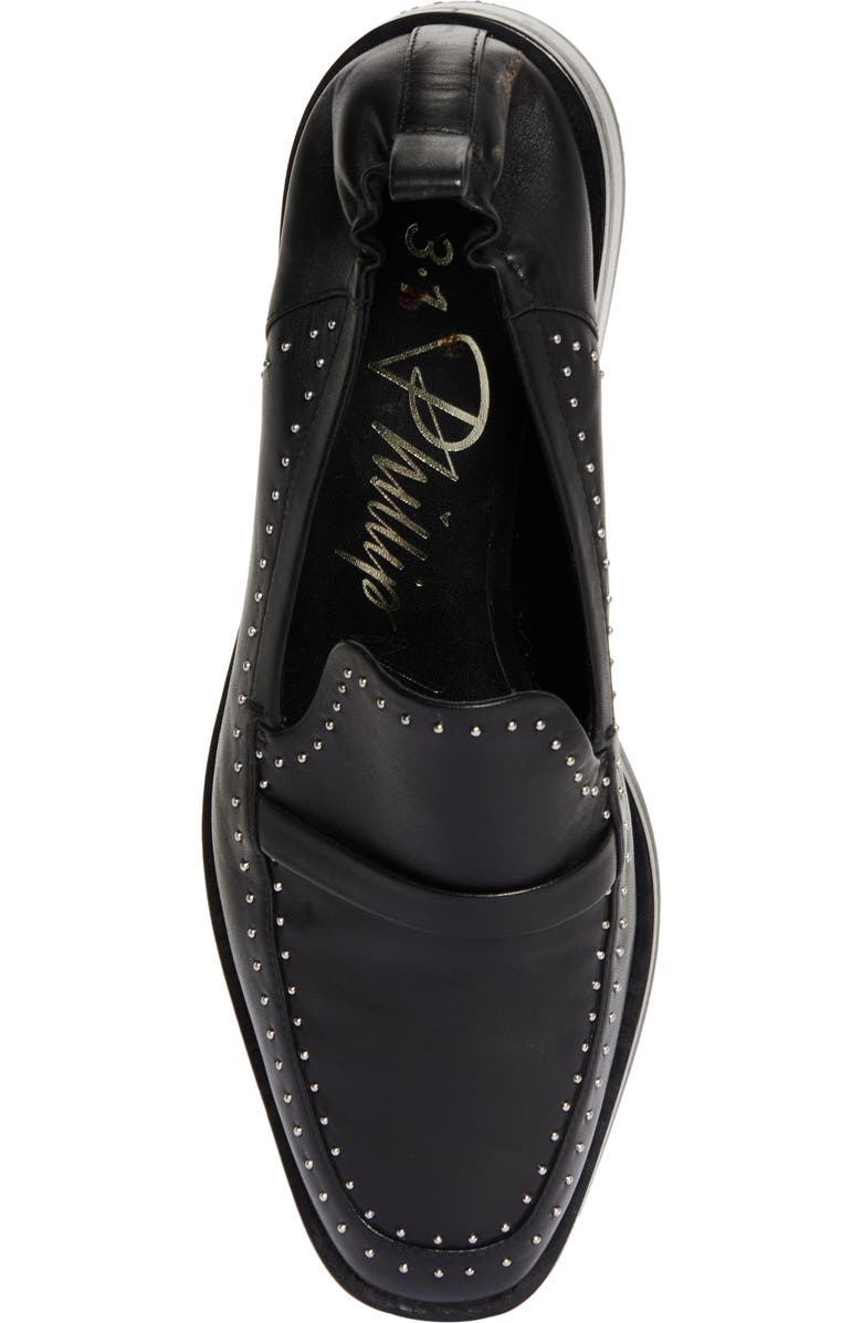3.1 Phillip Lim Alexa Stud Loafer, Alternate, color, Black