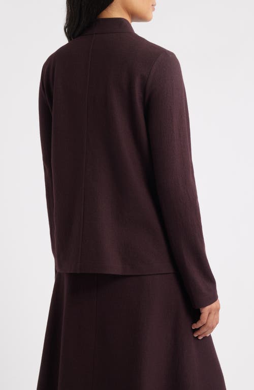 Eileen Fisher Washable Flex Ponte Long Blazer In Purple