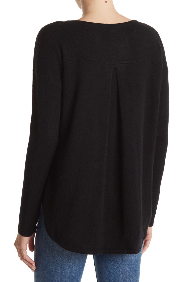 Griffen Cashmere Pleat Back Sweater, Alternate, color,