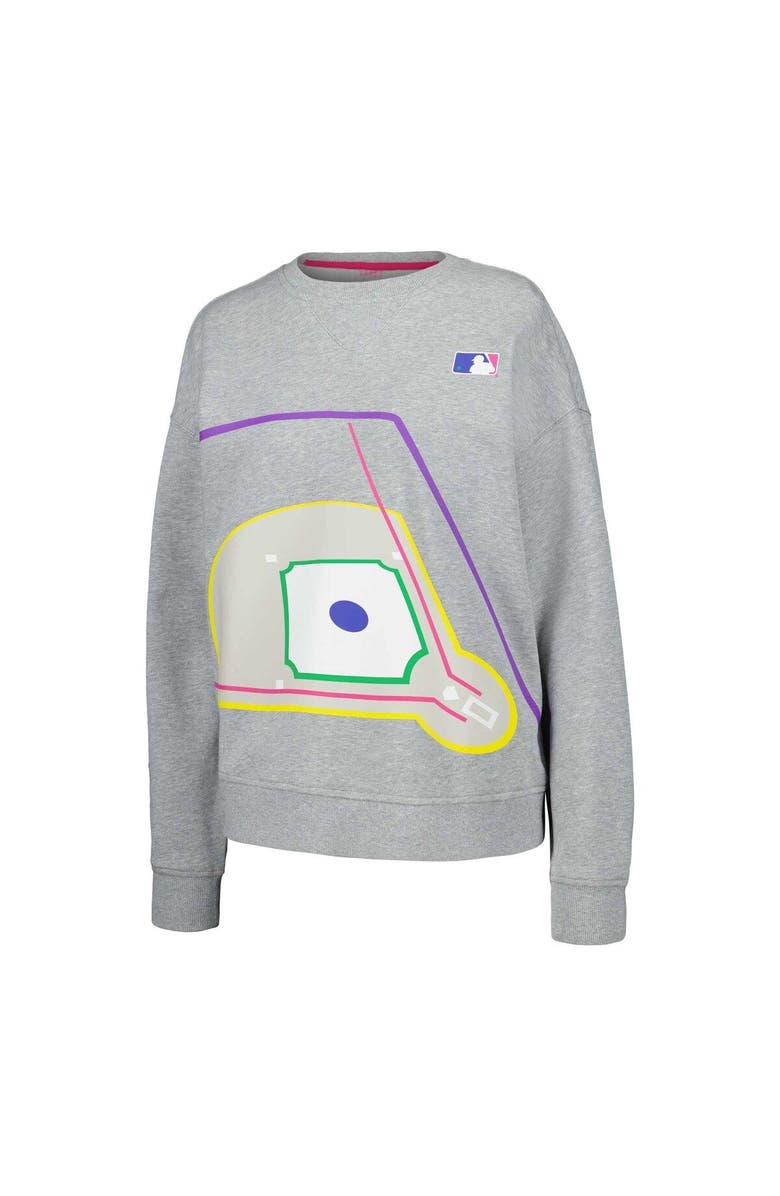 Terez Women's Terez Gray MLB Baseball Field Pullover Sweatshirt, Alternate, color, 