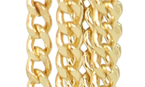 Allsaints Draped Chain Front/back Earrings In Gold