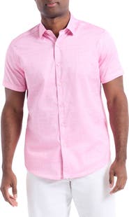 Robert Graham Roth Short Sleeve Cotton Button-Up Shirt