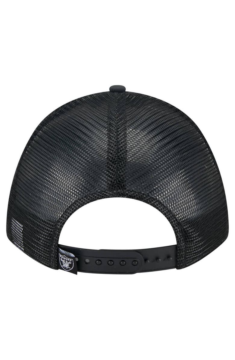 New Era Men's New Era Black Las Vegas Raiders Active Minimalist M-Crown A-Frame 9FORTY Adjustable Hat, Alternate, color, Black