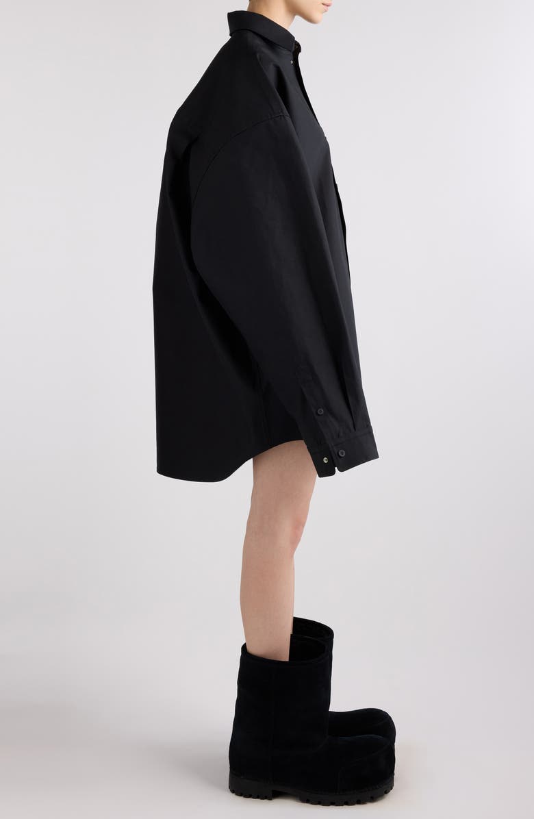 Balenciaga Outerwear Oversize Cotton Poplin Shirt, Alternate, color, 