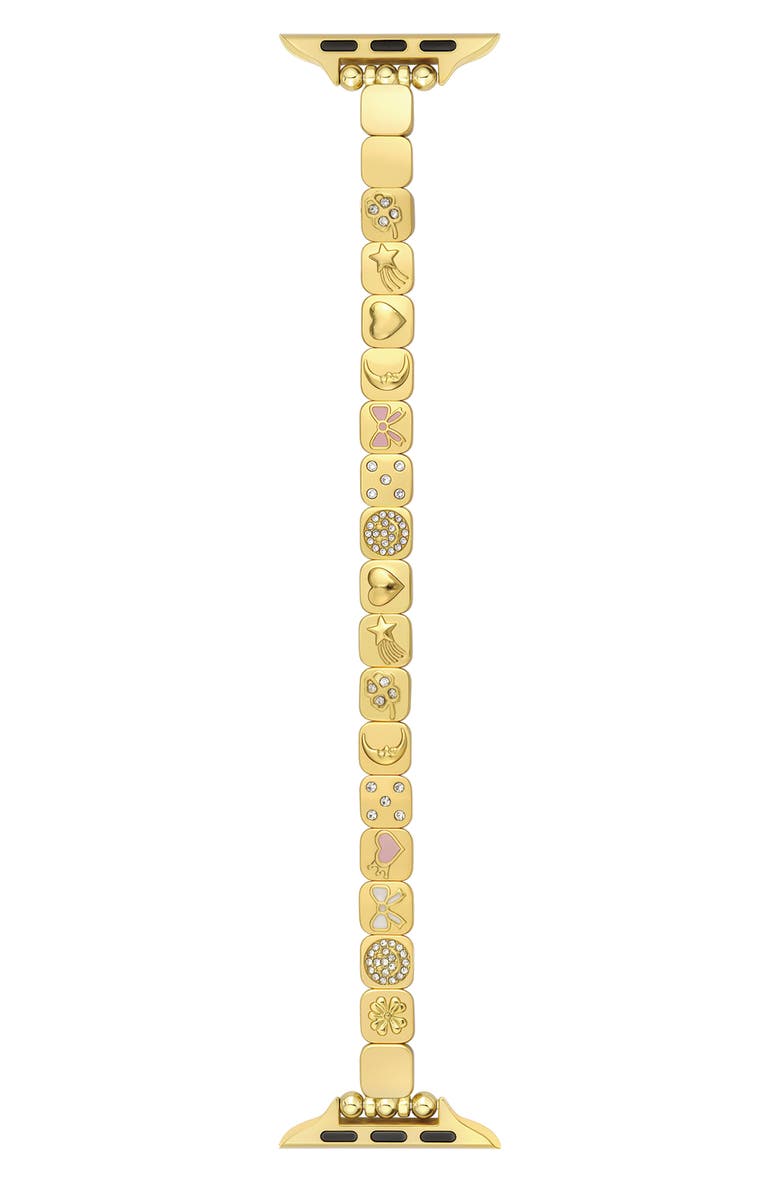 BCBG Charm Link Apple Watch<sup>®</sup> Watchband, Main, color, Gold