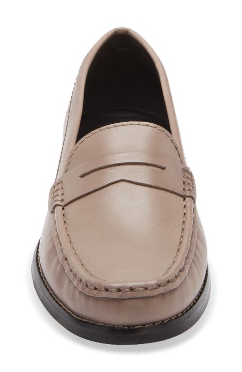 Marc Joseph New York East Village Penny Loafer In Greige Burnished Napa