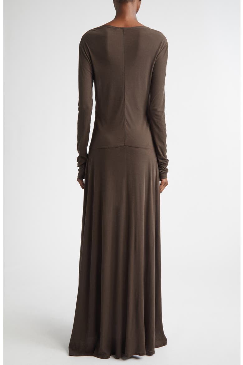 Veil Long Sleeve Cotton Knit Dress, Alternate, color, SHALE