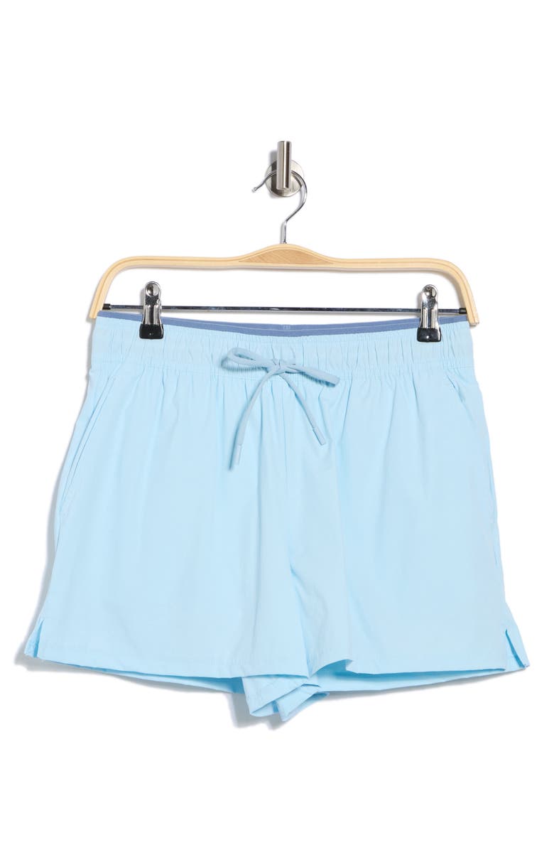YOGALICIOUS Halo Woven Pace Perfection Shorts, Alternate, color, Nantucket Breeze