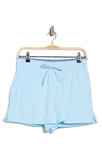 Yogalicious Halo Woven Pace Perfection Shorts In Blue