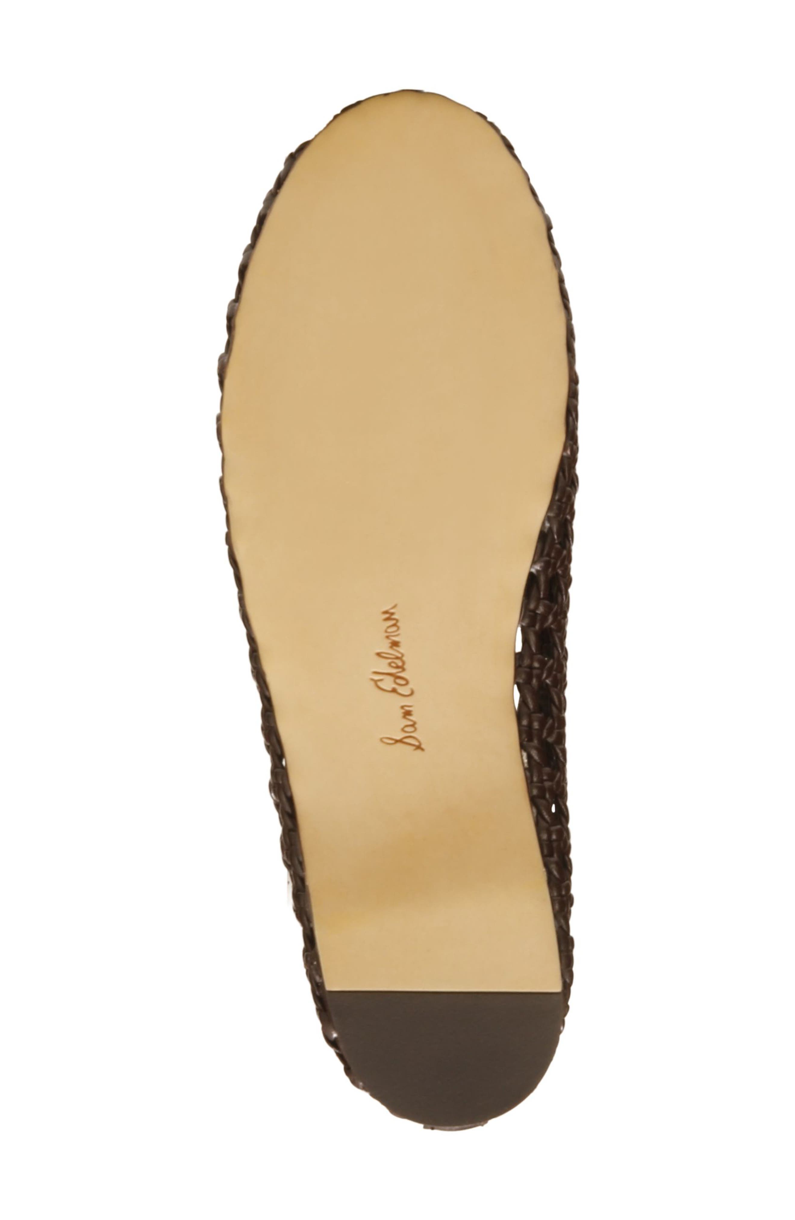 Sam Edelman Shira Knotted Flat, Alternate, color, Dark Brown