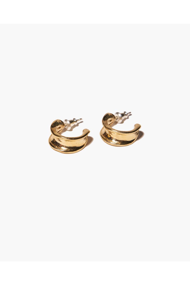 Blanca Hoop Earrings, Alternate, color, Brass