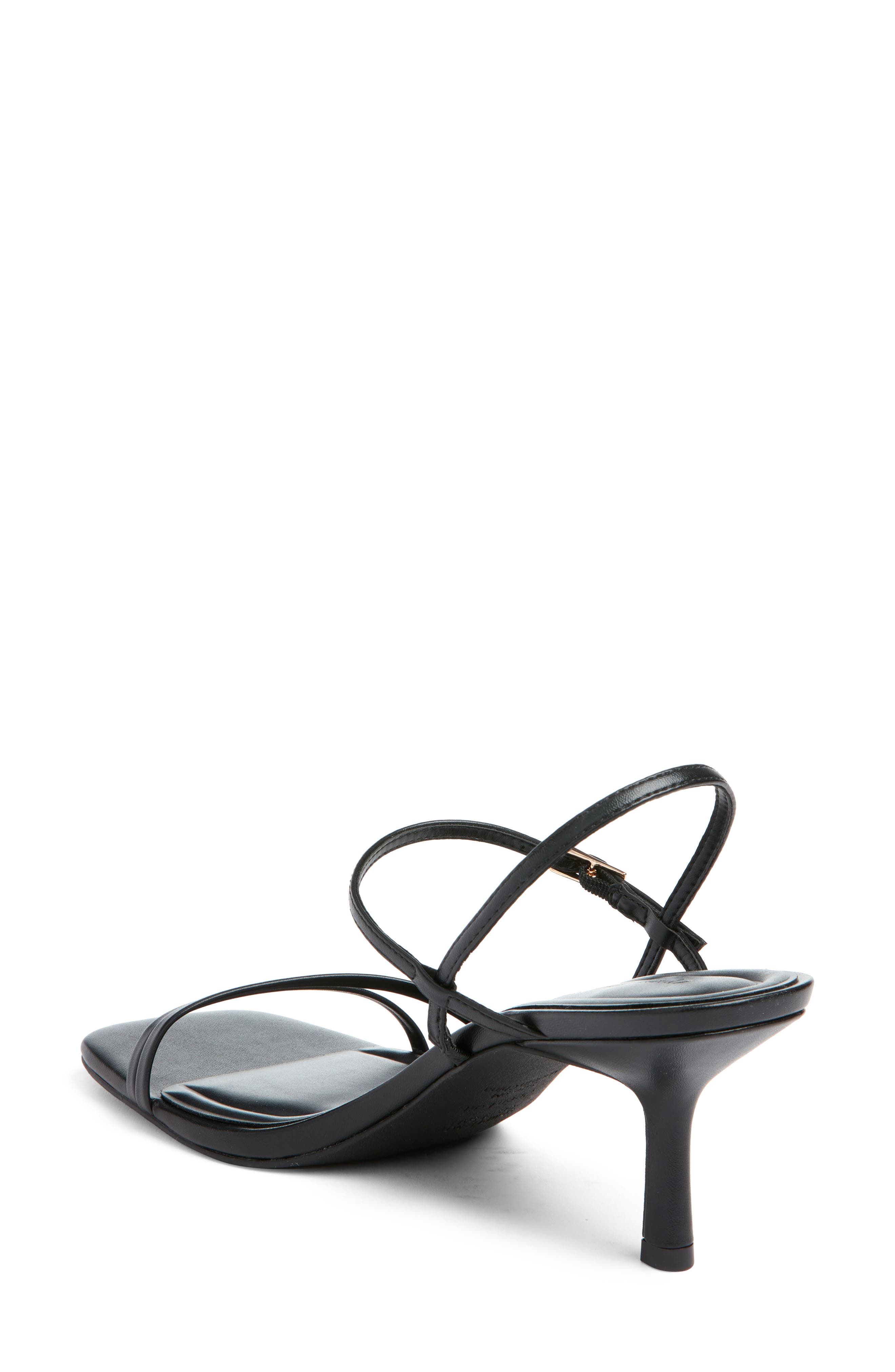 Open Edit Rania Square Toe Sandal, Alternate, color, Black