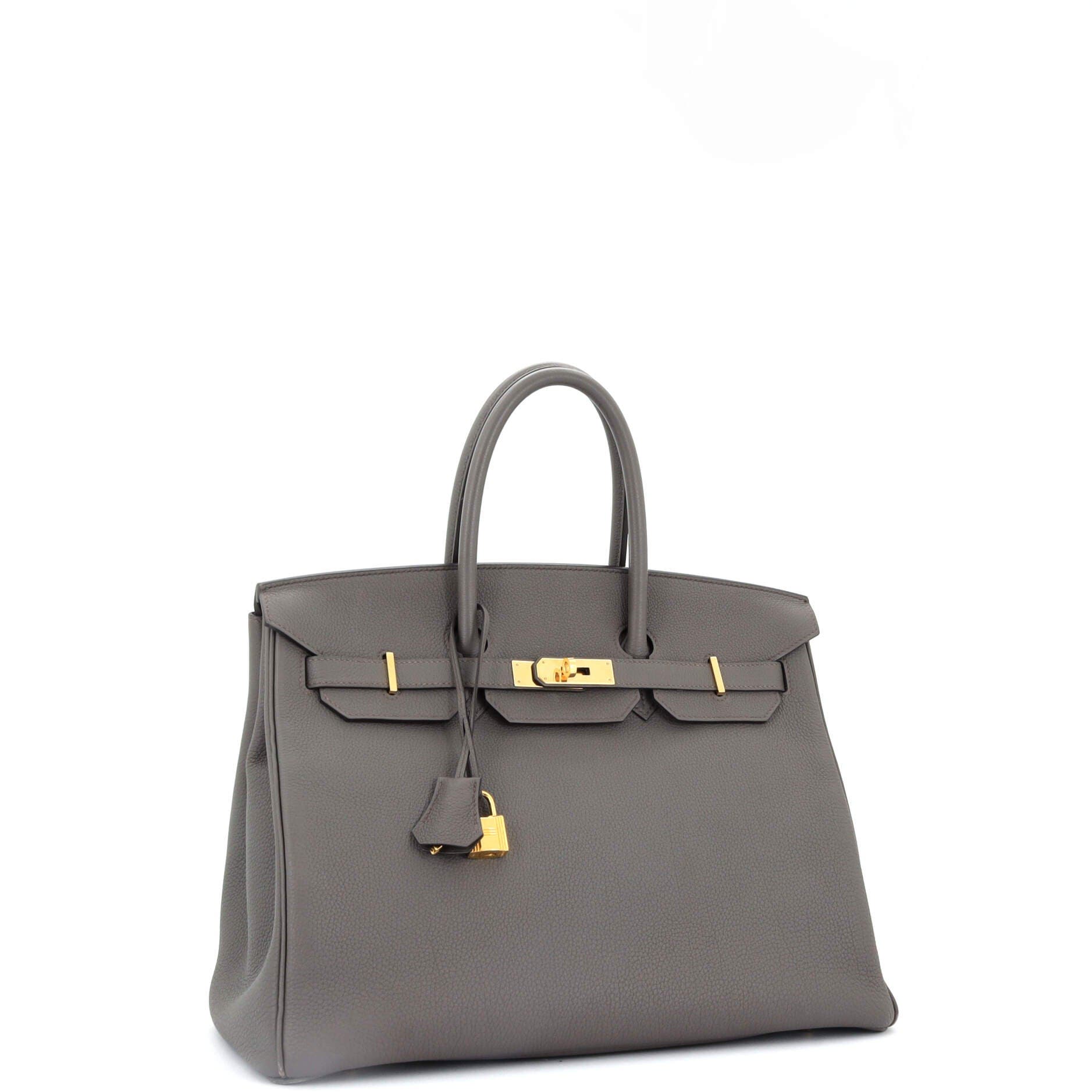 Pre-Owned Hermes Birkin Handbag Grey Togo with Gold Hardware 35, Alternate, color, 