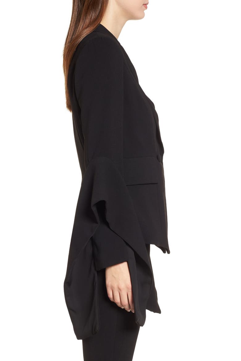 Iris Embellished Cuff Blazer, Alternate, color, BLACK