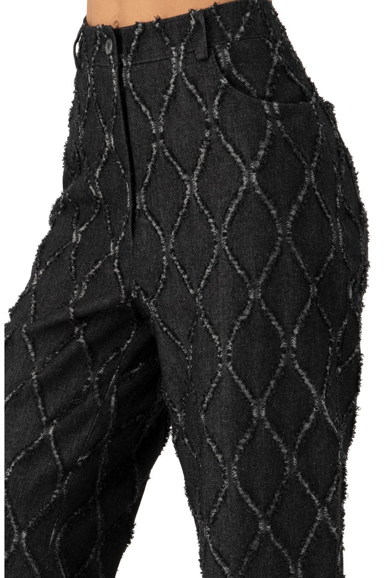Straight-Leg Jeans with Distressed Detail, Alternate, color, Black