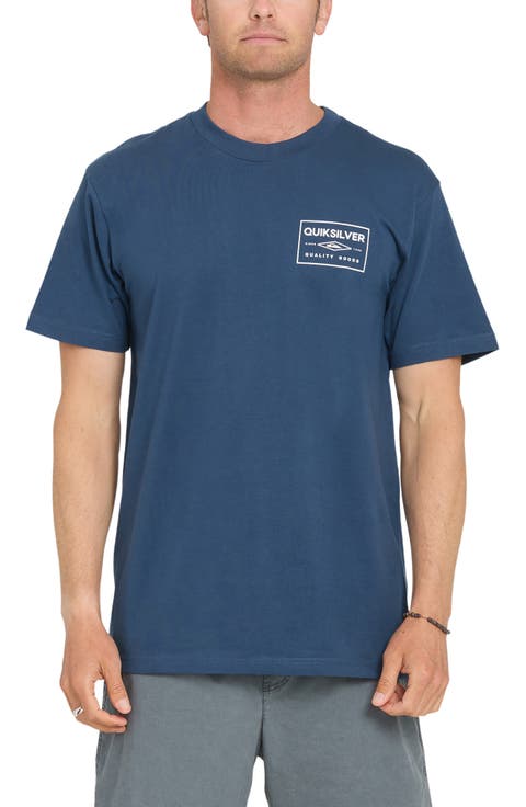 Stamped Short Sleeve Graphic Cotton T-Shirt