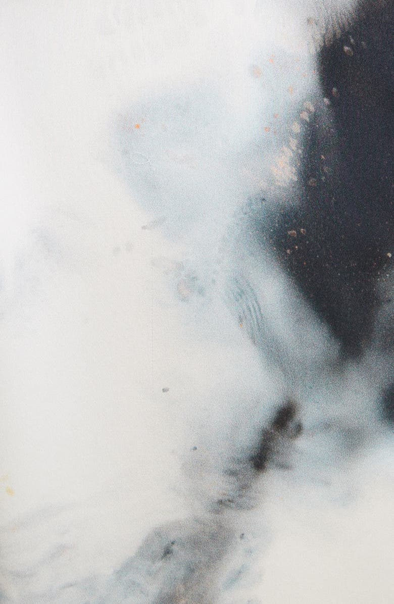 Roksanda Print Bishop Sleeve Silk Blouse, Alternate, color, 