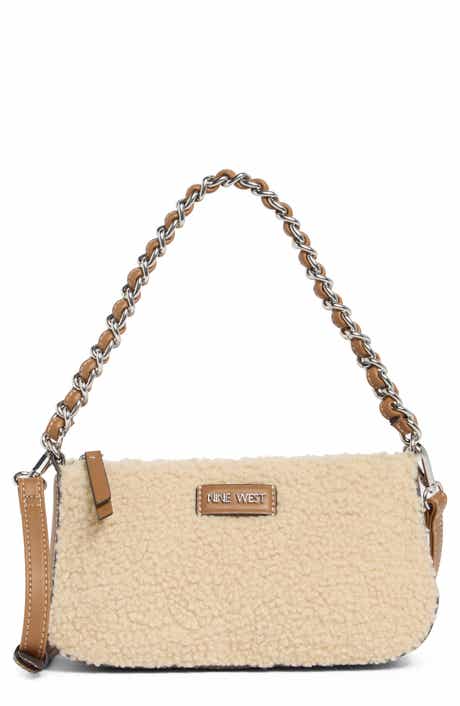 Jace Faux Leather & Faux Shearling Shoulder Bag
