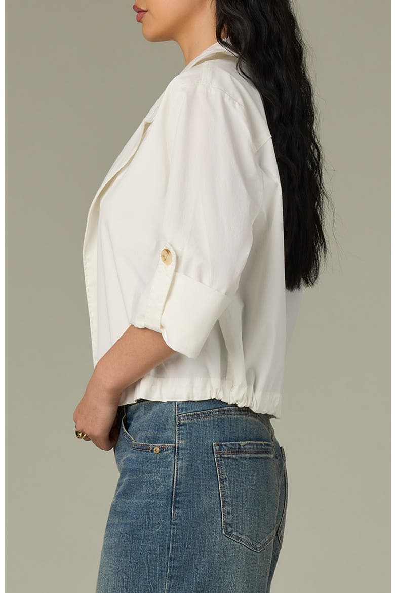 Roll Tab Open Front Soft Blazer, Alternate, color, WHITE