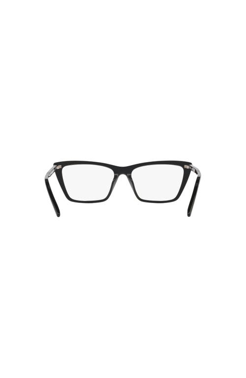 Saint Laurent 54mm Rectangle Optical Glasses In Black