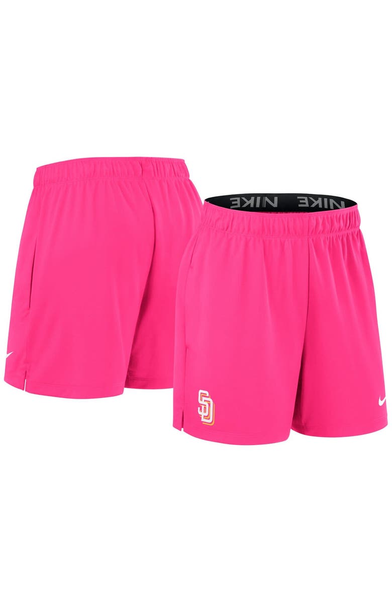 Nike Women's Nike Pink San Diego Padres Authentic Collection City Connect Practice Performance Shorts, Main, color, 