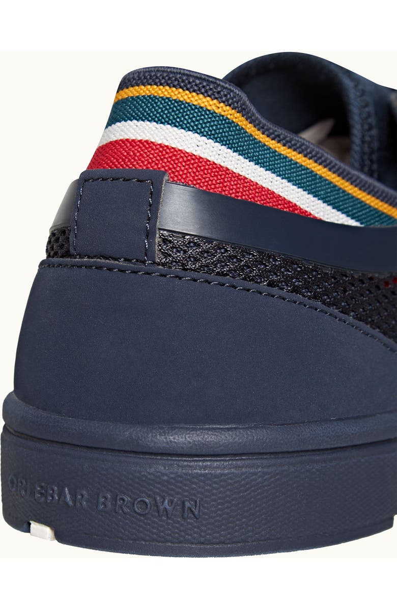 Orlebar Brown Larson O.B Stripe Shoe You Can Swim, Alternate, color, Navy/Orange/Aquamarine