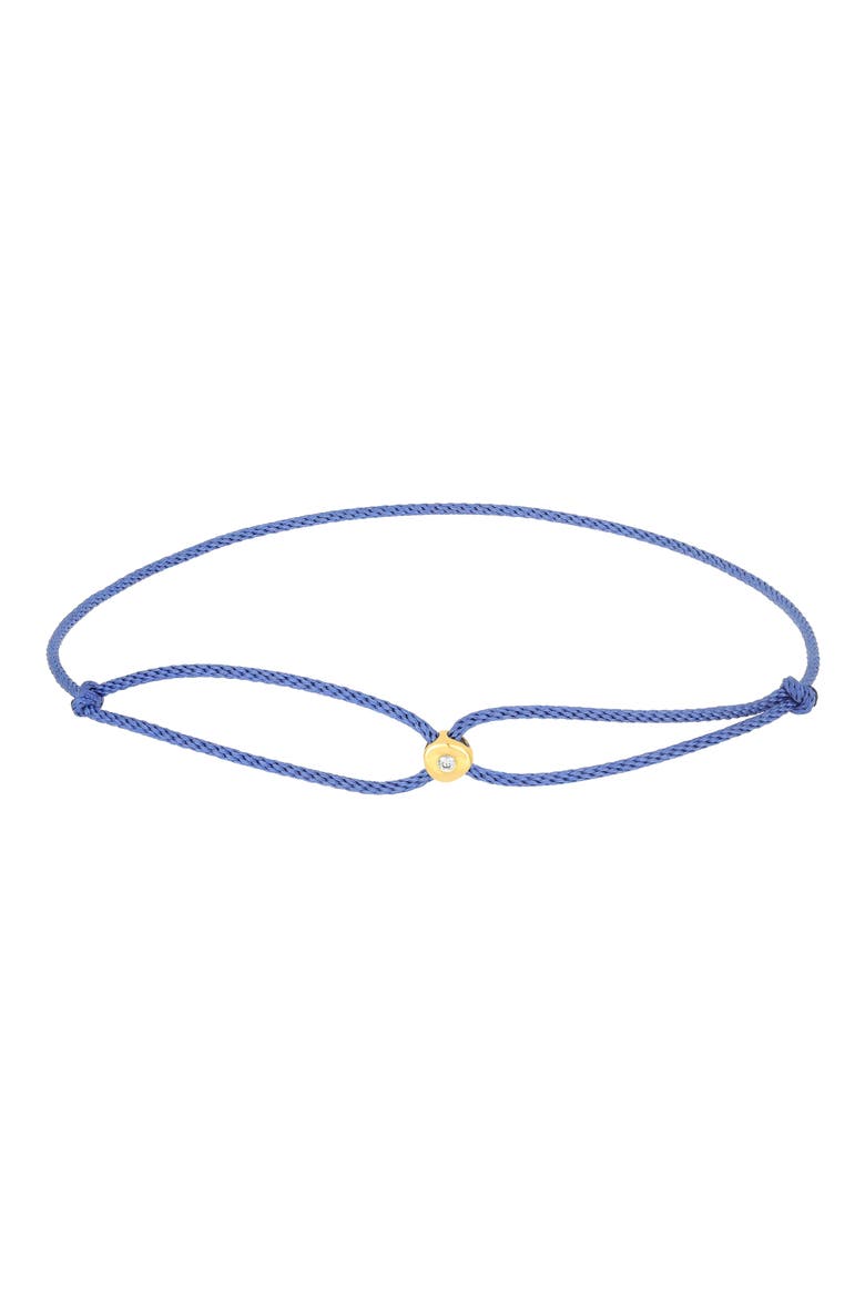 Diamond Dot Cord Bracelet, Main, color, 14K YELLOW GOLD / SKY