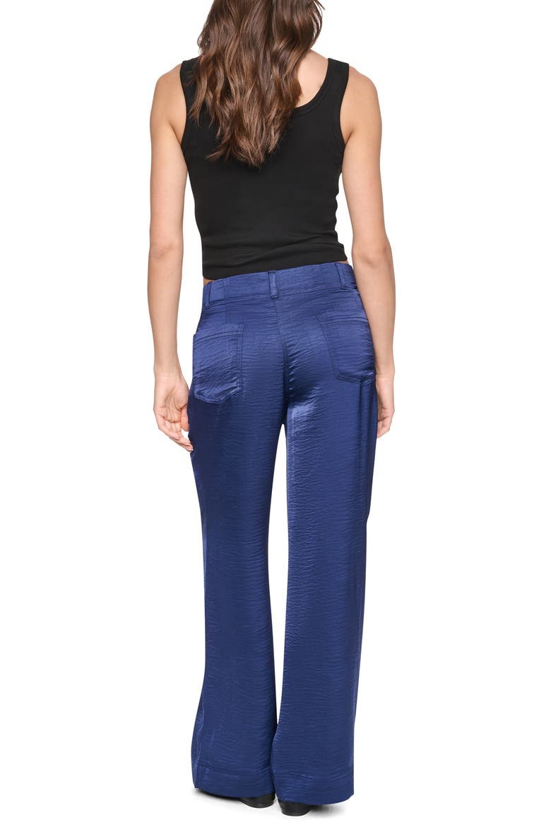 Wide Leg Glazed Pants, Alternate, color, INTREPID BLUE