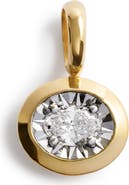Monica Vinader Lab Grown Diamond Oval Pendant