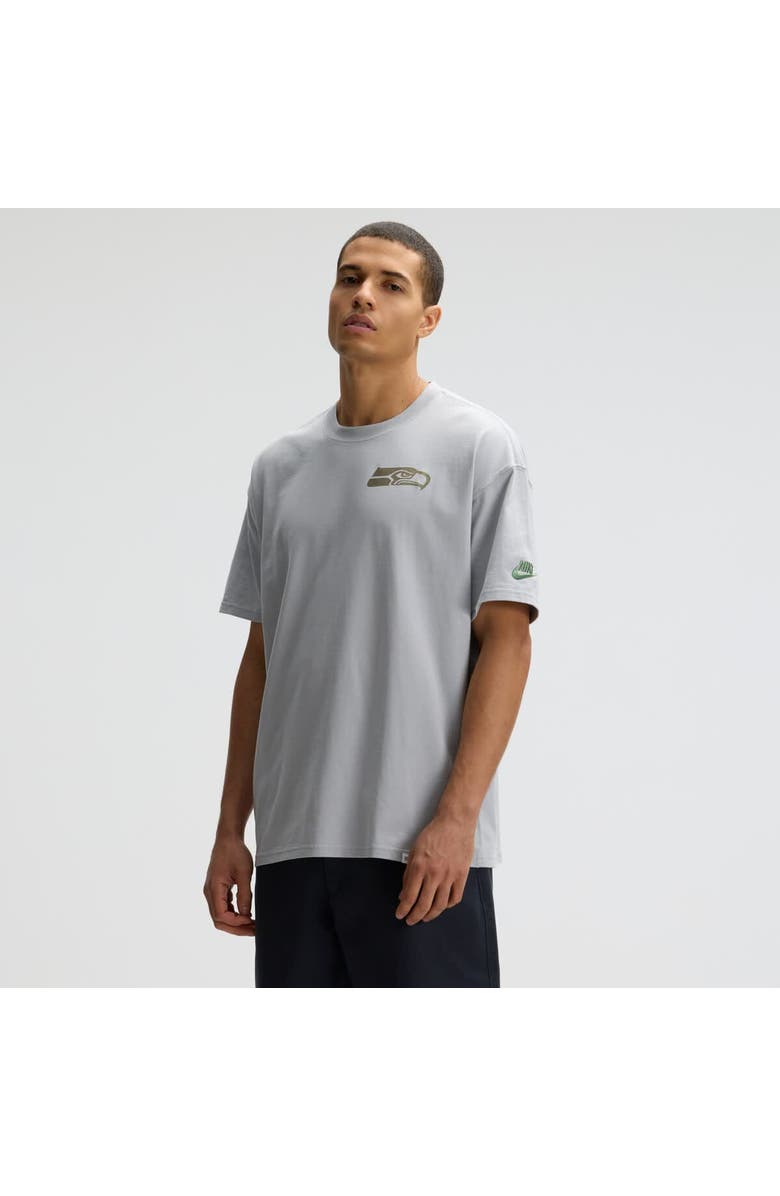 Nike Men's Nike  Wolf Gray Seattle Seahawks 2025 Rivalries Collection Essential Max90 T-Shirt, Main, color, Gray