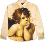 PLEASURES Cherub Cotton Button-Up Shirt